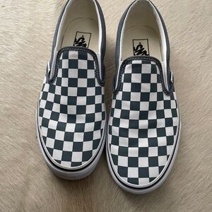 Vans gray and White Checkerboard Sneakers